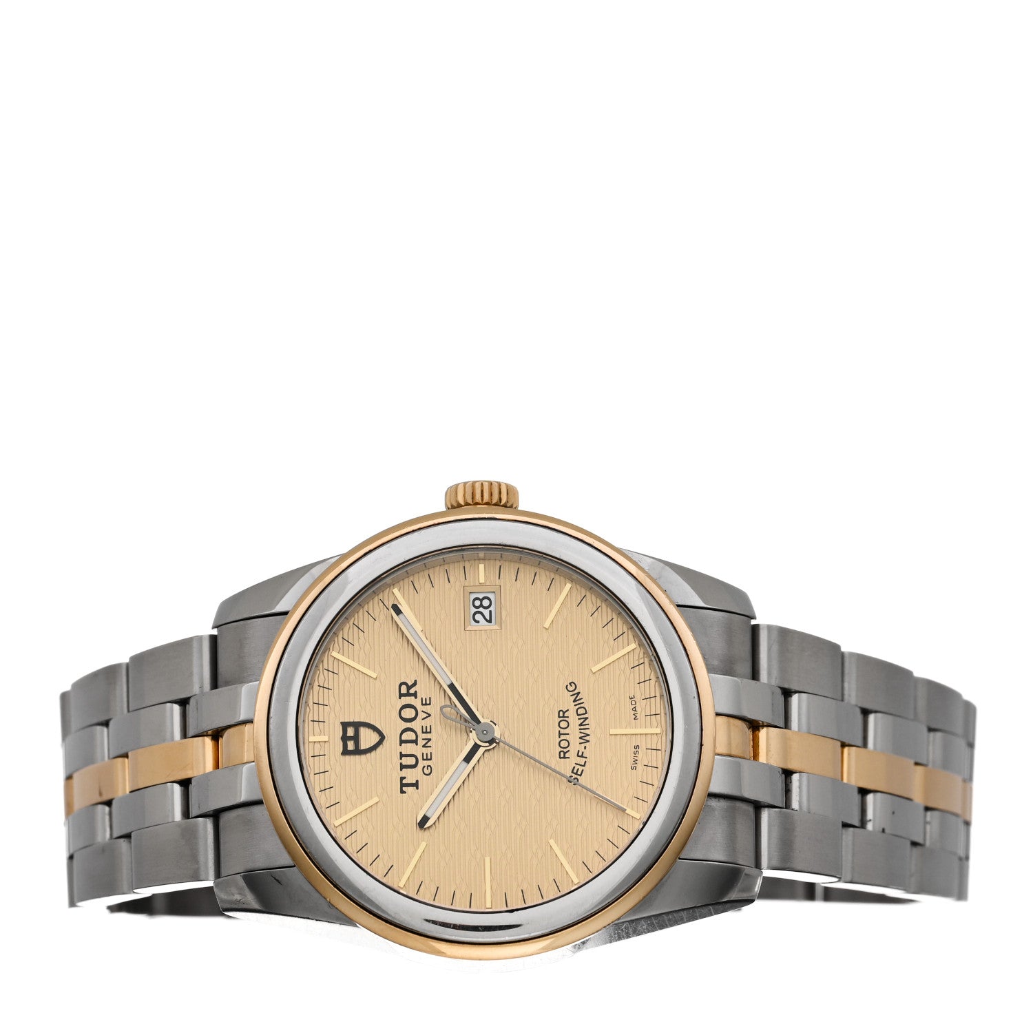TUDOR Stainless Steel 18K Yellow Gold 36mm Glamour Date Automatic Watch Champagne 55003 2 of 4