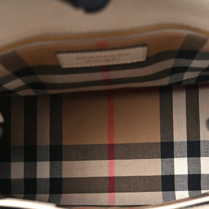 Burberry Soft Grain Calfskin Medium Buckle Tote Limestone 5 of 9