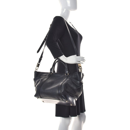 Burberry Grainy Calfskin Diaper Bag Black 2 of 16
