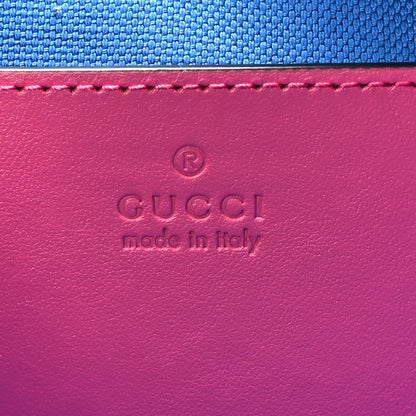 Gucci Calfskin GG Tennis Bi-Color Embossed Mini Duffle Bag Modern Fucsia Modern Blue 6 of 11