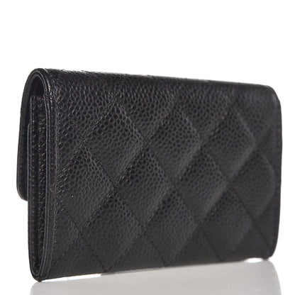 Chanel Caviar Quilted Flap Card Holder Black 3 of 9