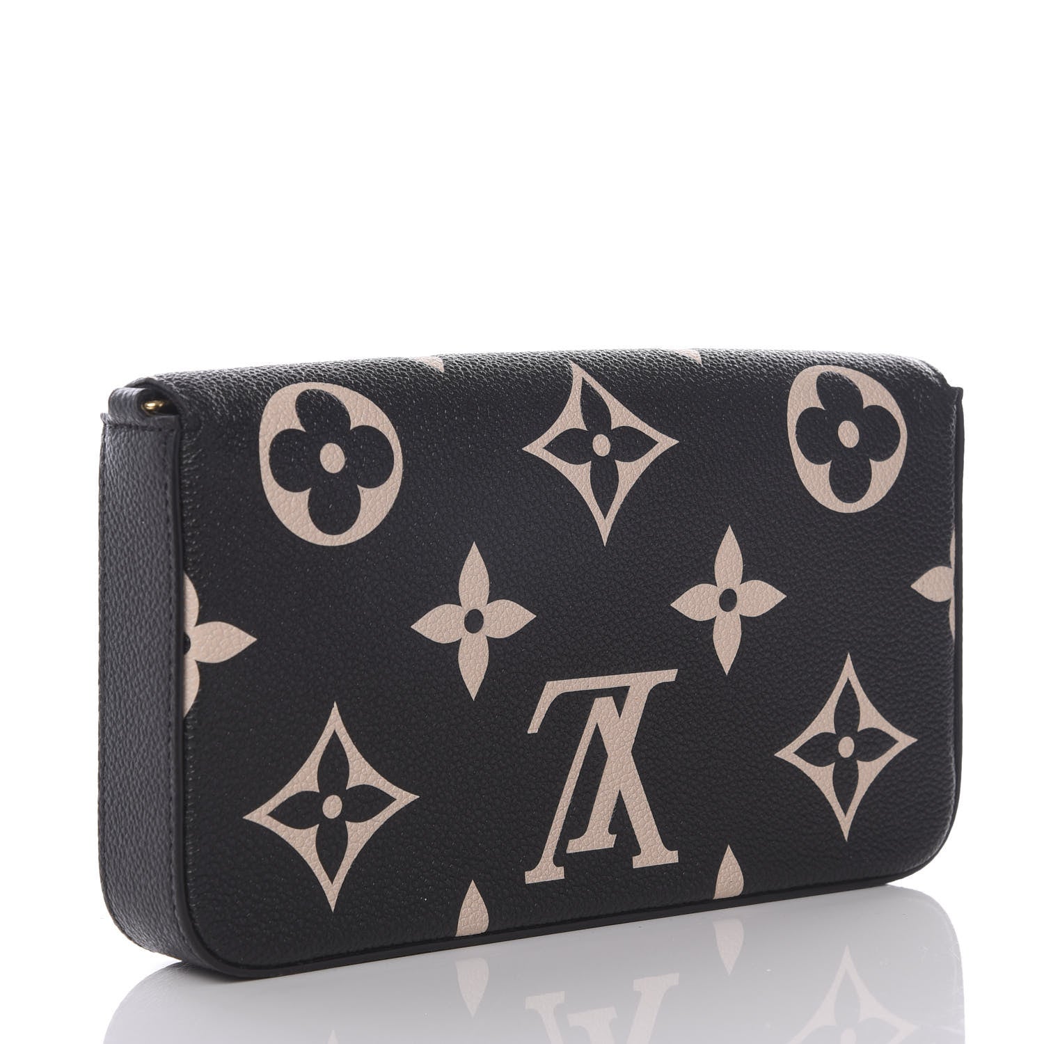 Louis Vuitton Empreinte Monogram Giant Crafty Pochette Felicie Black Creme 2 of 9