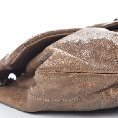 Chanel Caviar Quilted Medium Elastic Flap Brown 12 of 15