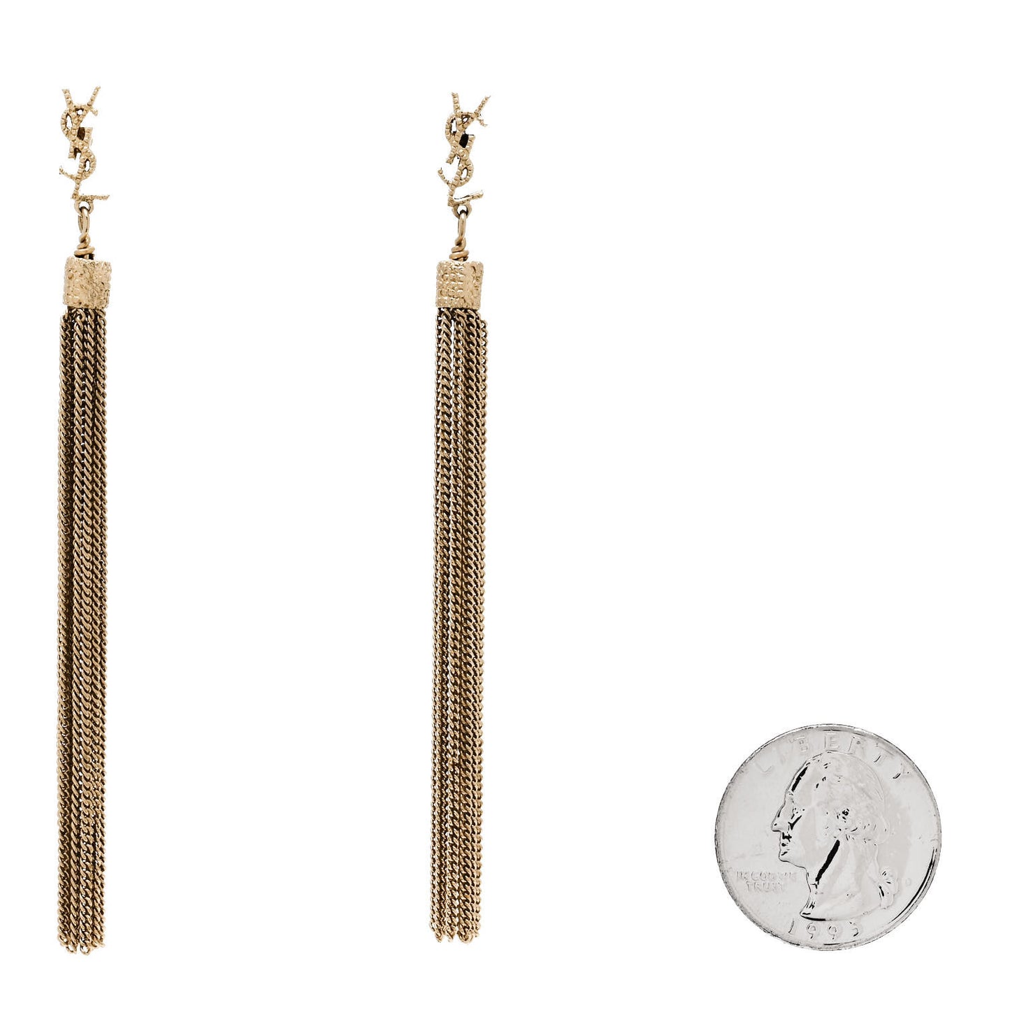 Metal Monogram Loulou Tassel Earrings Gold