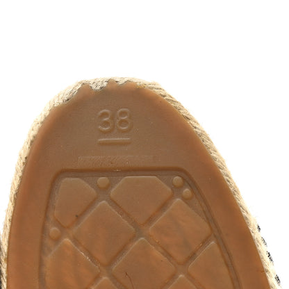 Chanel Velvet Grosgrain CC Espadrilles 38 Black 7 of 10