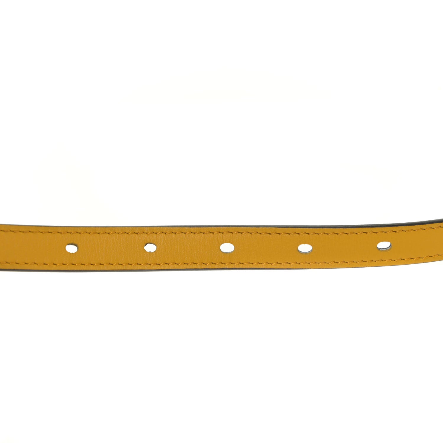 Hermes Epsom Swift 13mm Lucky 15 Belt 80 Jaune Ambre Bleu Saphir 7 of 9