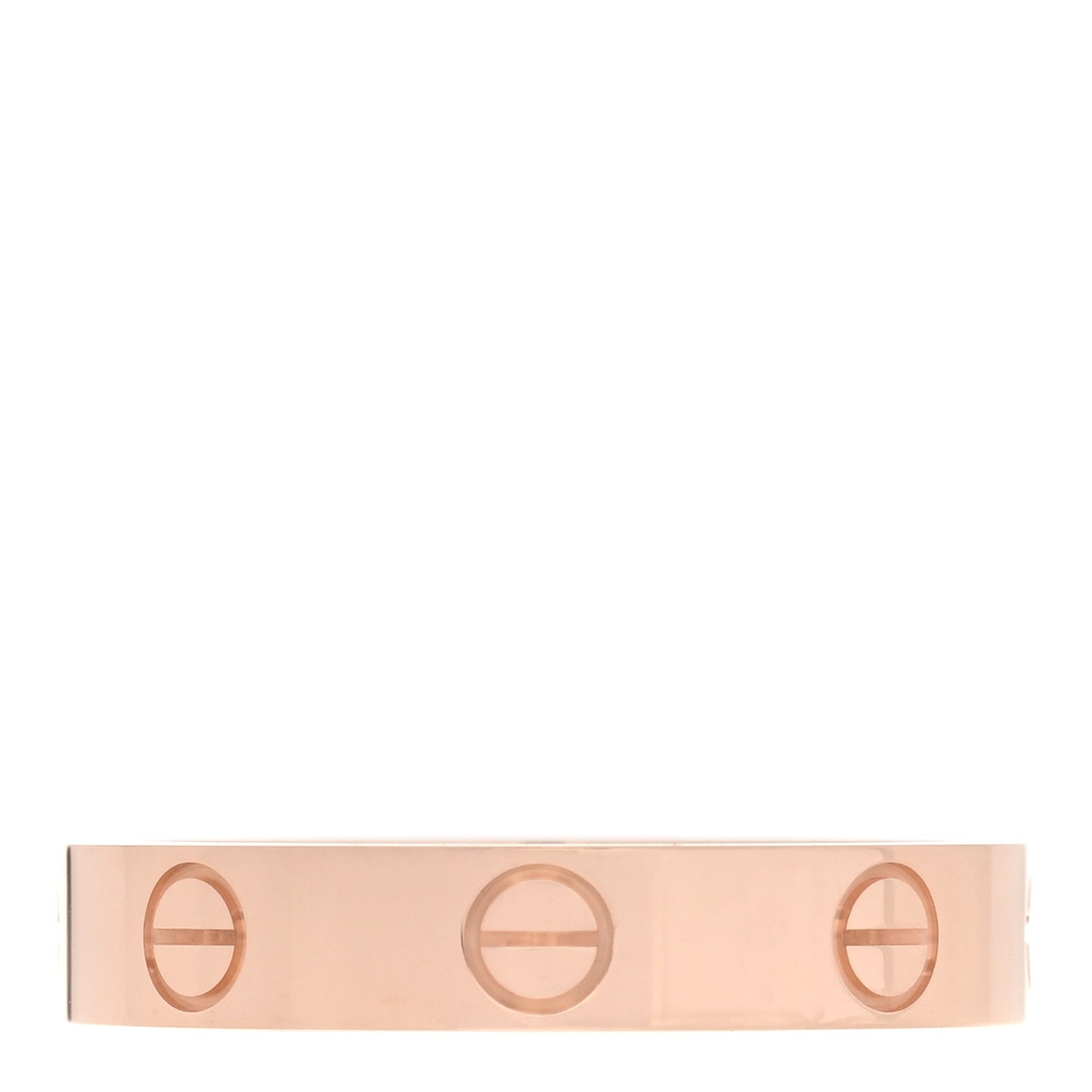 18K Pink Gold 3.5mm LOVE Wedding Band Ring 53 6.5