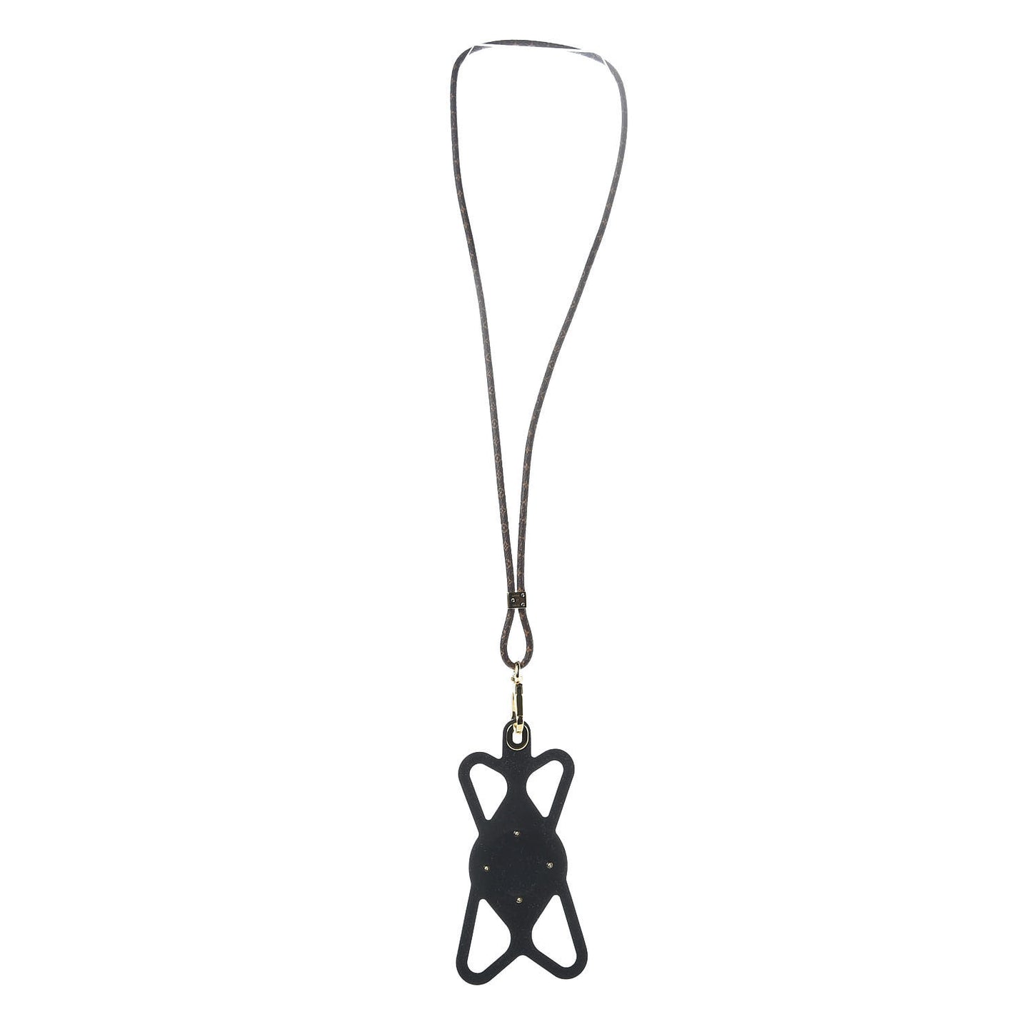 Monogram Silicone Louise Phone Holder Black