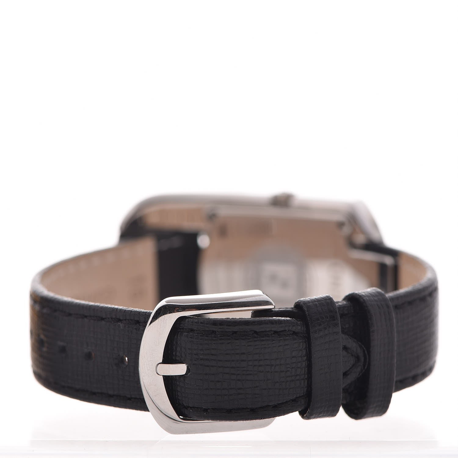 Fendi Stainless Steel Calfskin Diamond Enamel 29mm Chameleon Quartz Watch Black 4 of 7