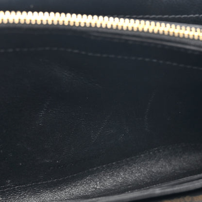 Saint Laurent Grain De Poudre Matelasse Chevron Monogram Chain Wallet Black 11 of 12