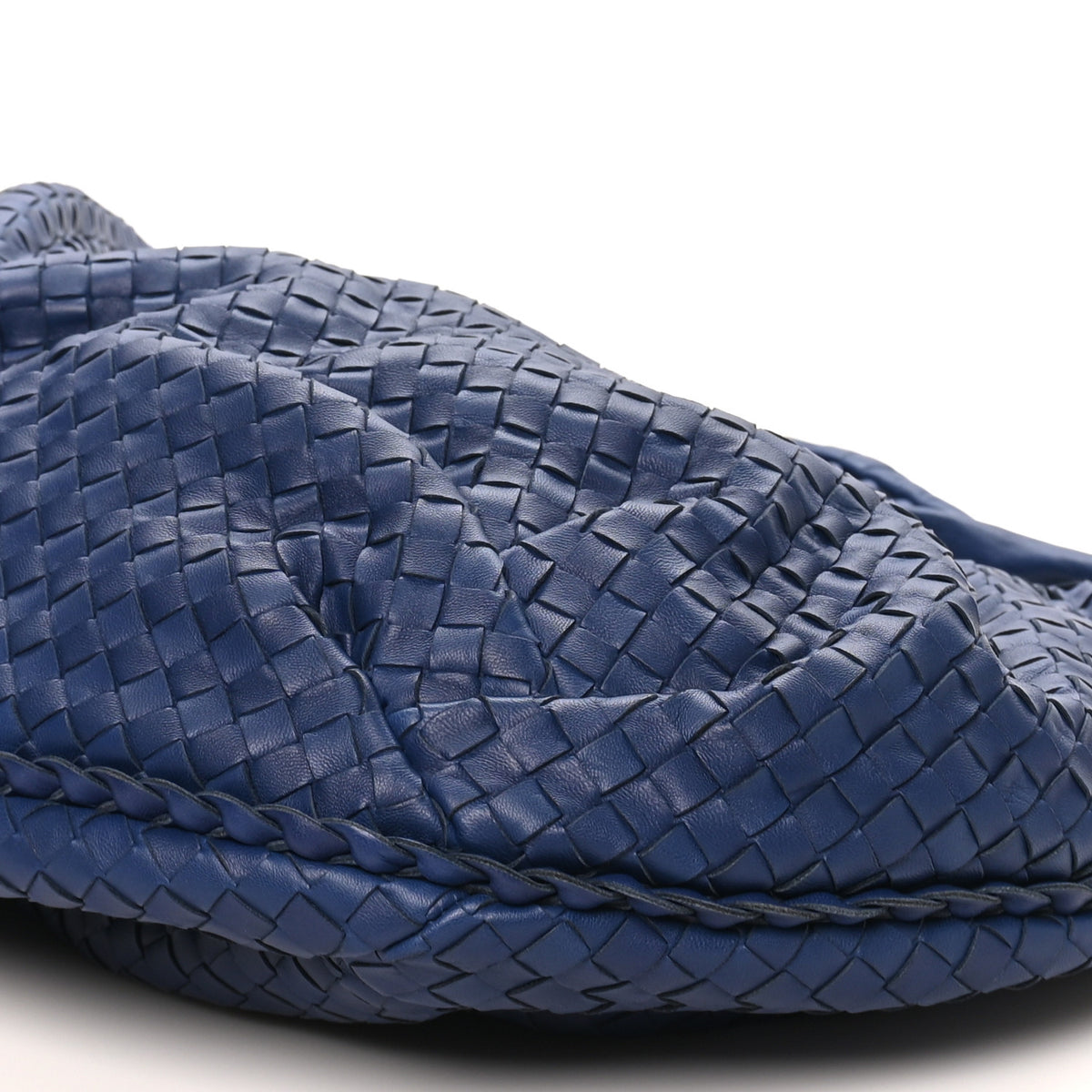 Nappa Intrecciato Large Belly Veneta Hobo Sapphire
