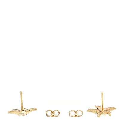 Tiffany 18K Yellow Gold Diamond Elsa Peretti Starfish Earrings 3 of 4