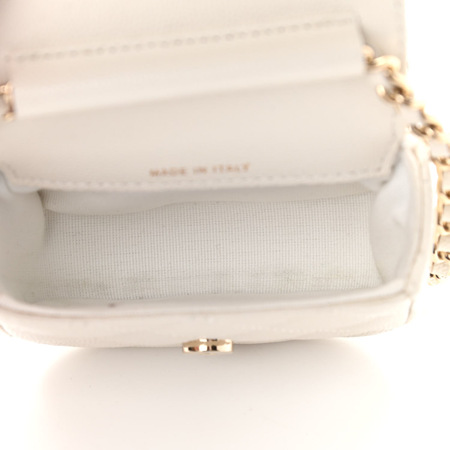 Chanel Caviar Quilted Mini Clutch With Chain White 5 of 12
