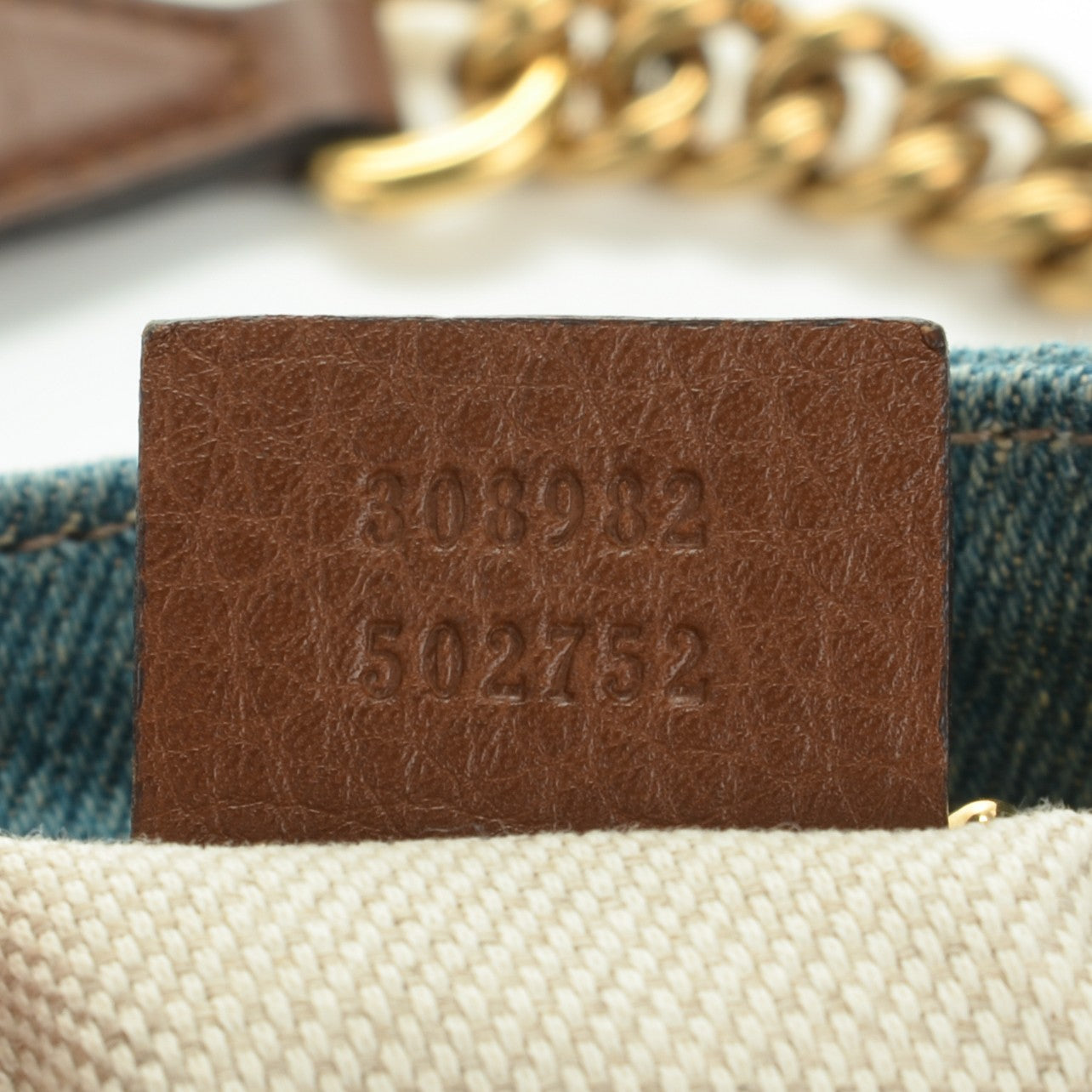 Denim Medium Soho Chain Shoulder Bag Blue