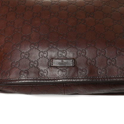 Gucci Guccissima Flap Messenger Bag Dark Brown 7 of 30