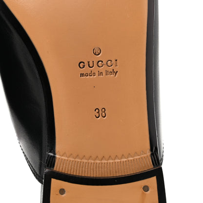 Gucci Calfskin Flower Embroidered Princetown Slippers 38 Black 7 of 11