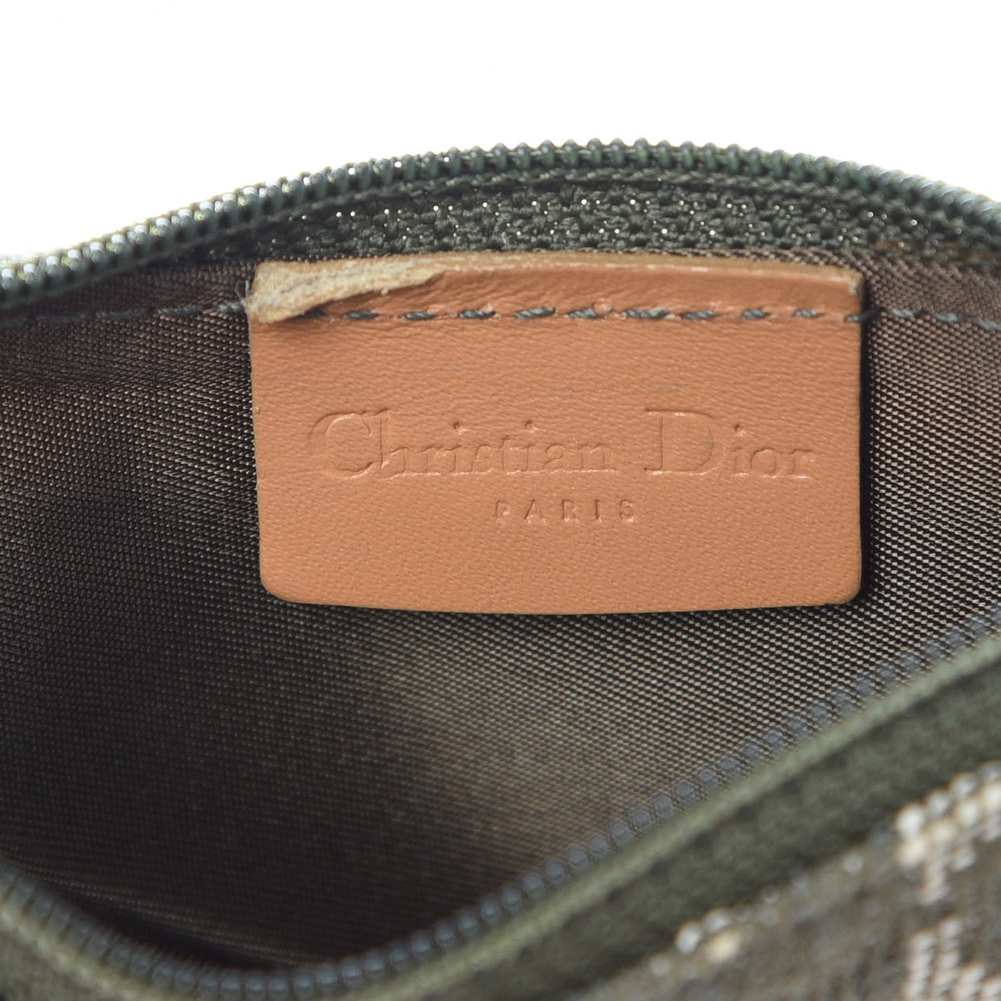 Monogram Saddle Coin Purse Green