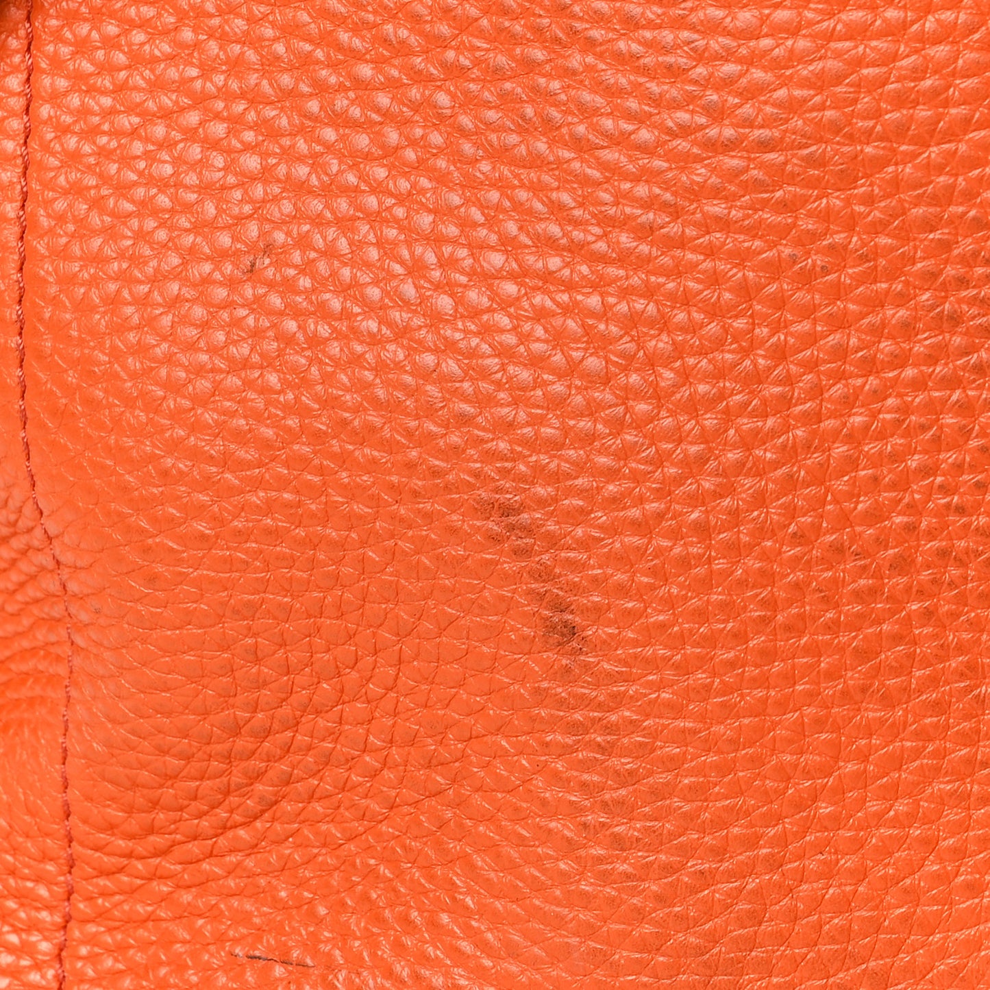 Heavy Grain Calfskin City Weekender Duffle Bag Orange