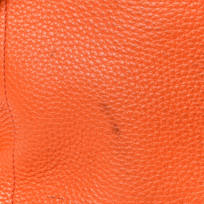Mulberry Heavy Grain Calfskin City Weekender Duffle Bag Orange 10 of 20
