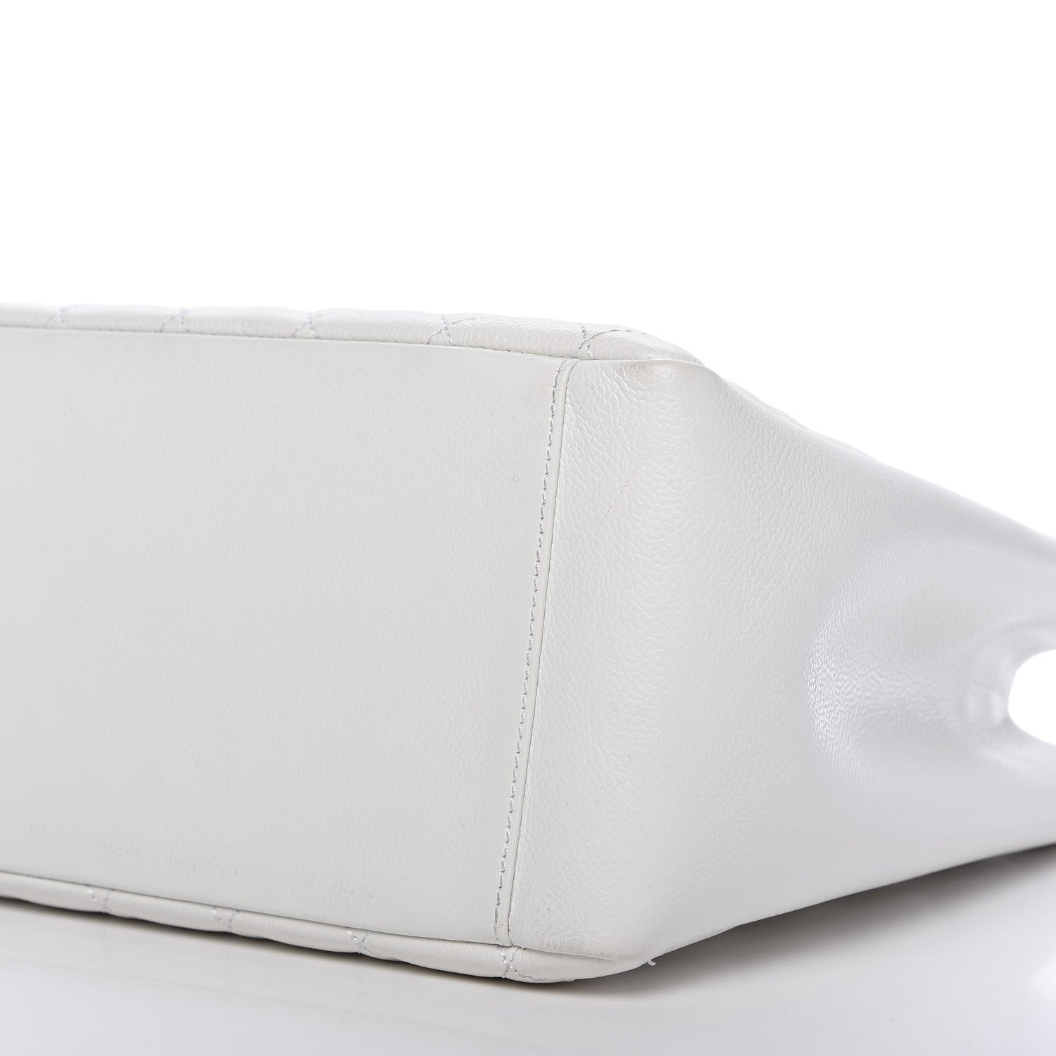 Chanel Caviar Quilted Grand Shopping Tote GST White 7 of 9