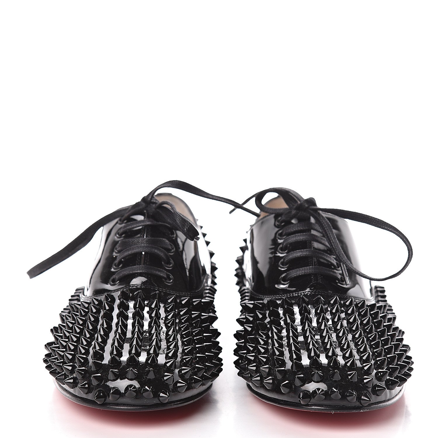 Christian Louboutin Patent Spike Freddy Flats 39.5 Black 2 of 8