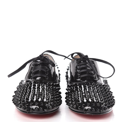 Christian Louboutin Patent Spike Freddy Flats 39.5 Black 2 of 8