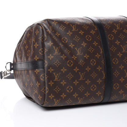 Louis Vuitton Monogram Macassar Keepall Bandouliere 55 5 of 10