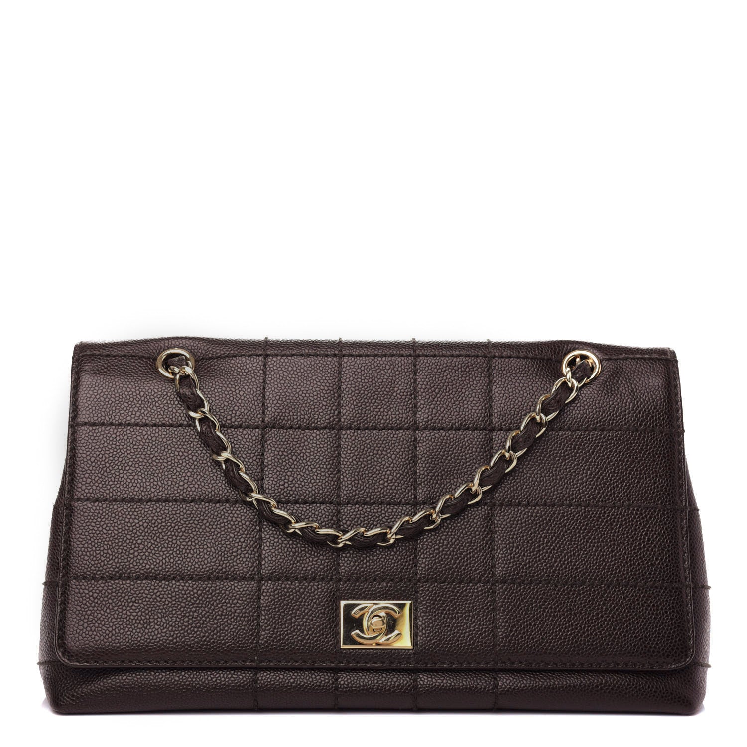 Chanel Caviar Square Stitched Medium Flap Brown 1 of 10