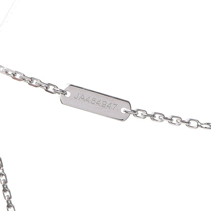 Van Cleef & Arpels 18K White Gold Chalcedony Vintage Alhambra Pendant Necklace 5 of 8