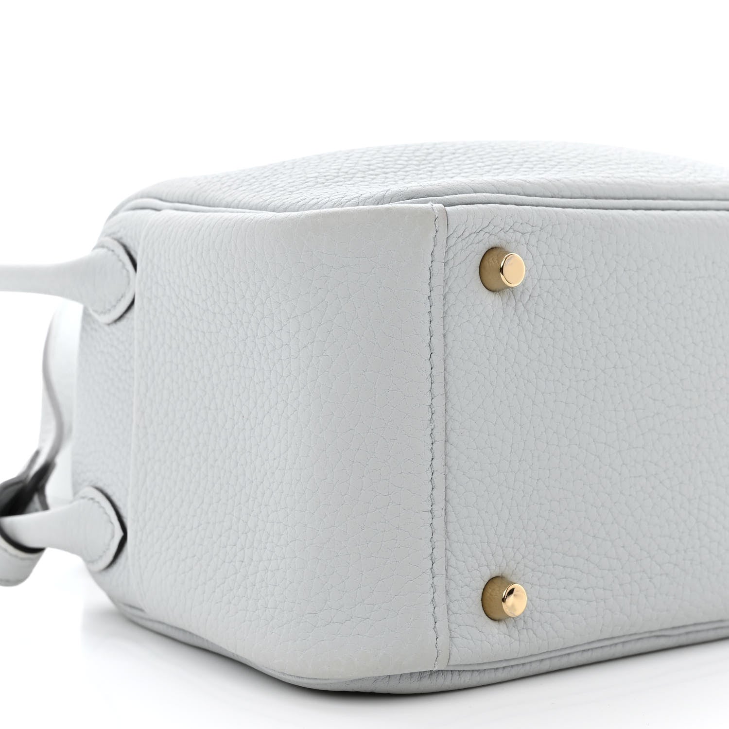 Hermes Taurillon Clemence Mini Lindy 20 Bleu Pale 9 of 11