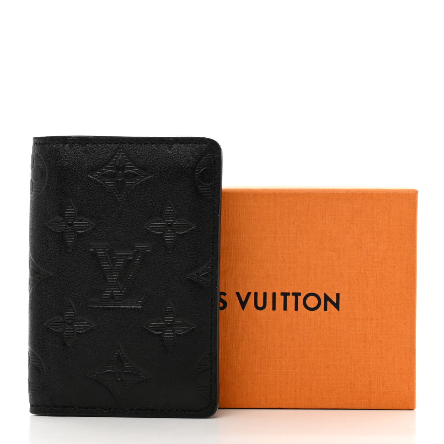 Calfskin Monogram Shadow Pocket Organizer Black