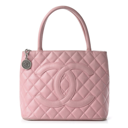 Chanel Caviar Quilted Medallion Tote Light Pink 2 of 15