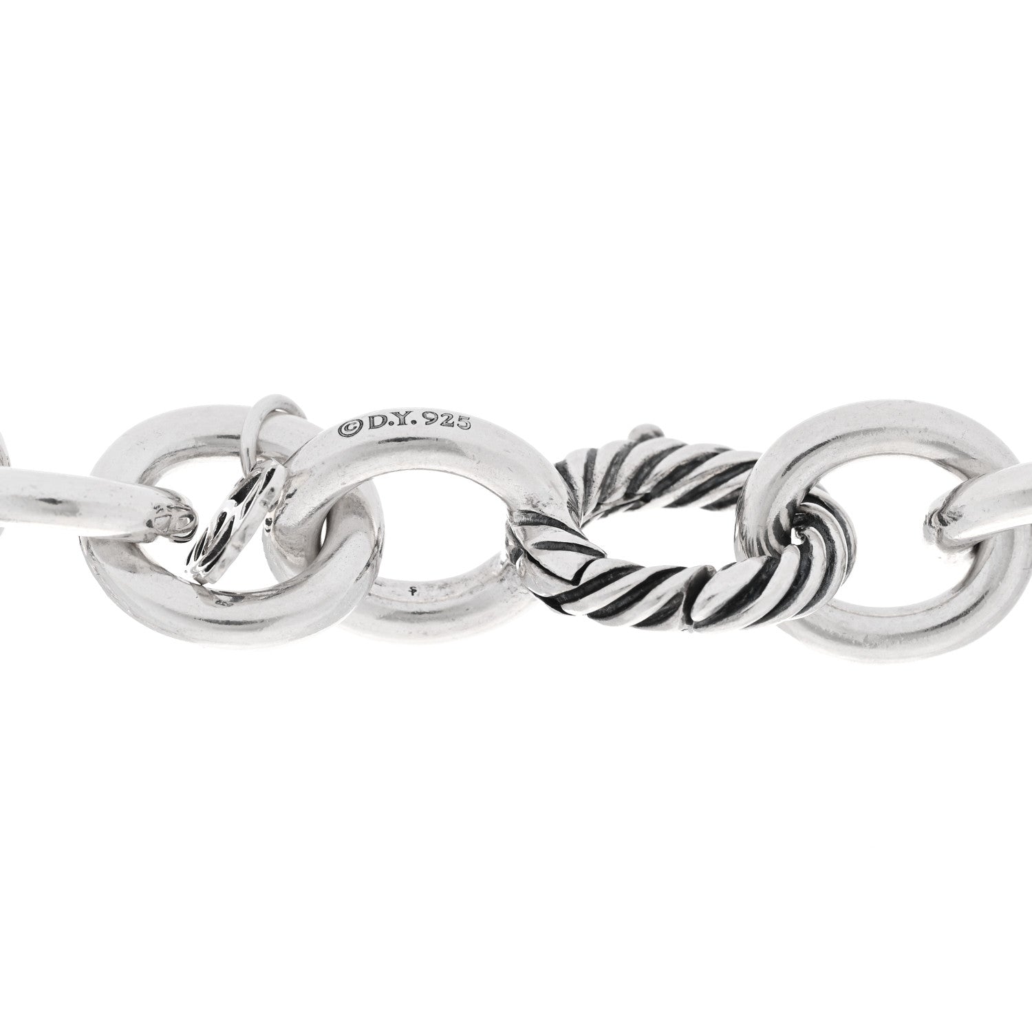 David Yurman Sterling Silver 12mm Oval Link Necklace 4 of 4