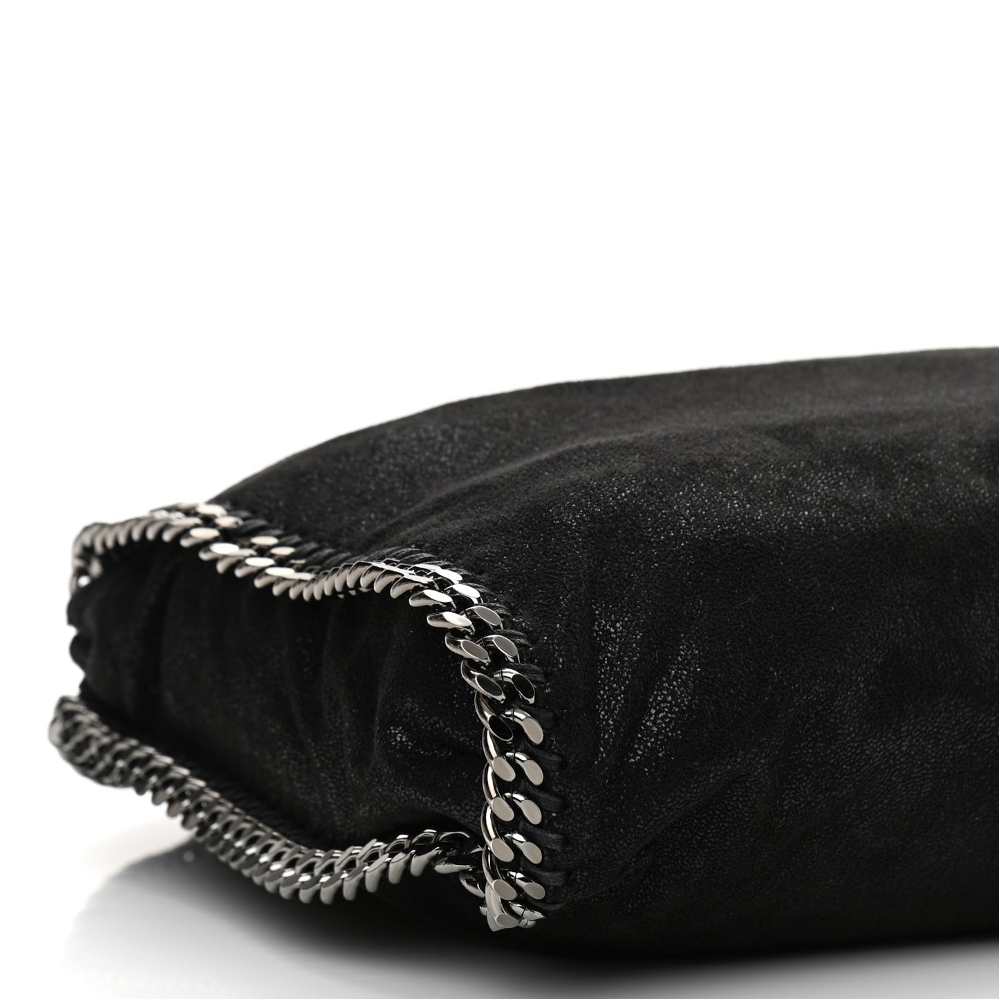Shaggy Deer Small Falabella Fold Over Tote Black