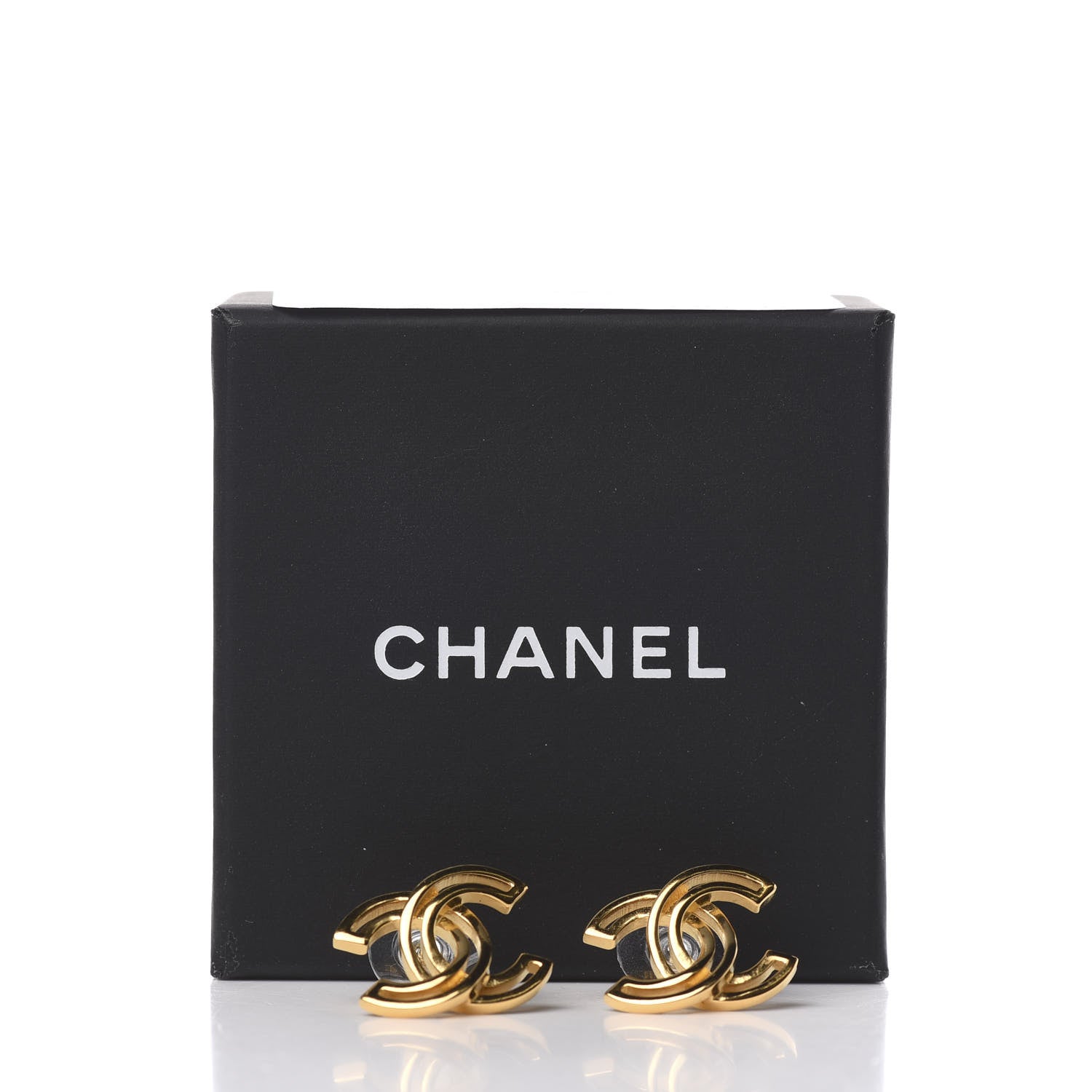 Chanel Metal Obazine CC Earrings Gold 5 of 5