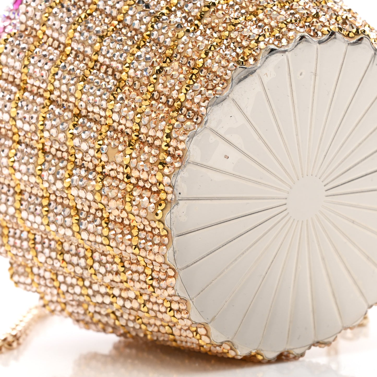 Crystal Cupcake Minaudiere Clutch Gold Multicolor