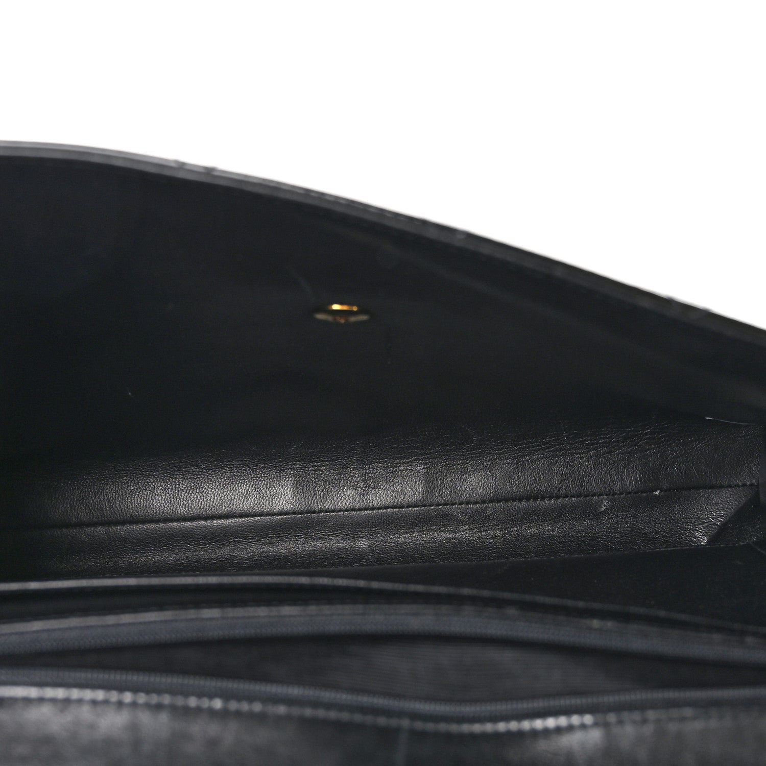 Chanel Patent Quilted Briefcase Laptop Bag Black 5 of 11