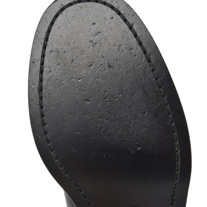 Chanel Calfskin Quilted CC Boots 38 Black 7 of 9