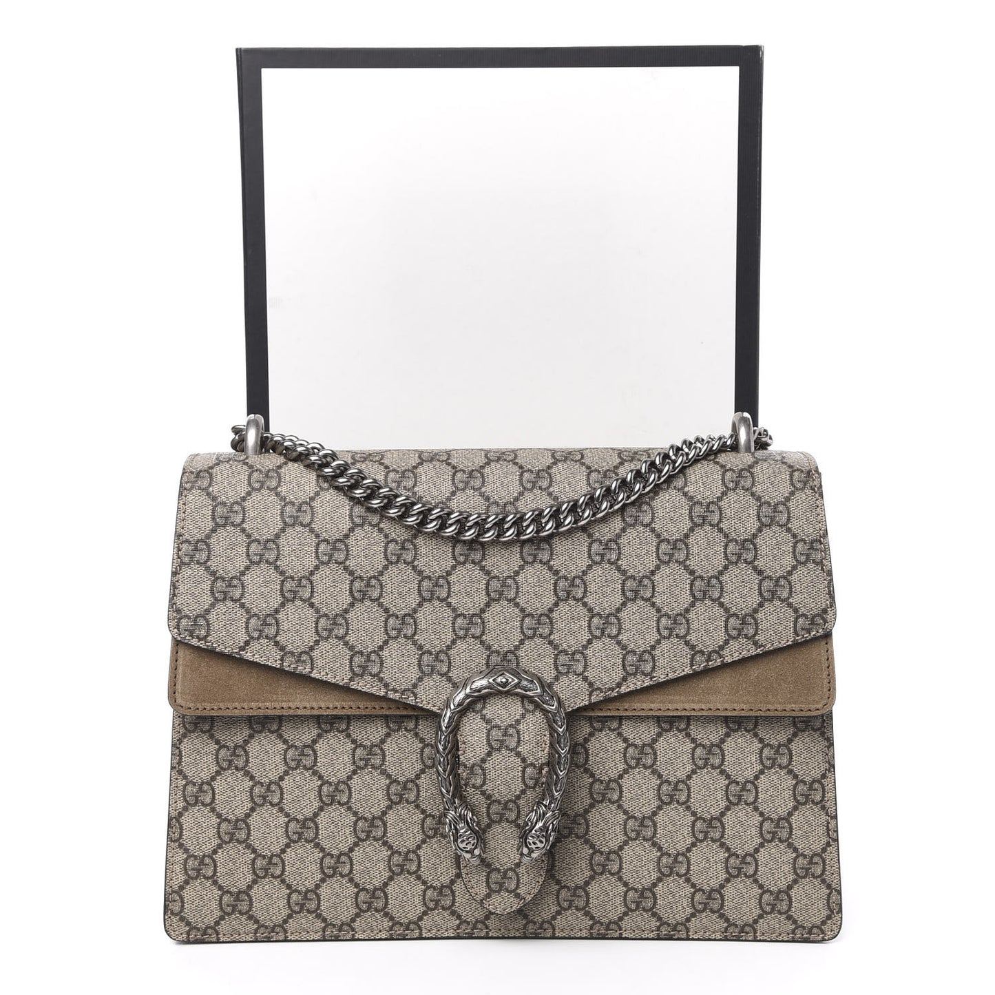 GG Supreme Monogram Medium Dionysus Shoulder Bag Taupe