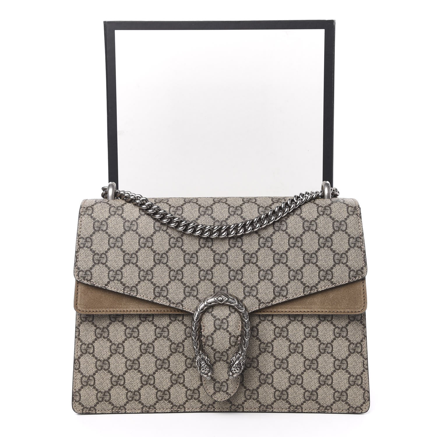 Gucci GG Supreme Monogram Medium Dionysus Shoulder Bag Taupe 11 of 11