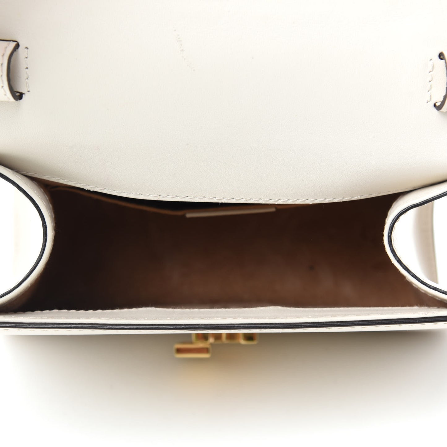 Calfskin Mini Sylvie Top Handle Bag White