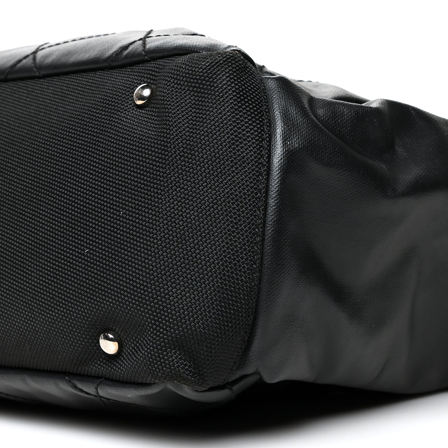 Chanel Coated Canvas Quilted Large Paris Biarritz Tote Black 12 of 14