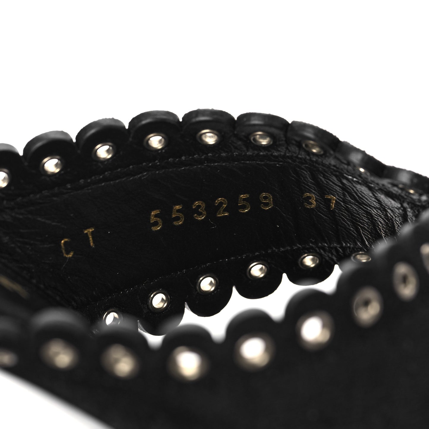 Suede Eyelet LouLou 70 Mules 37 Black