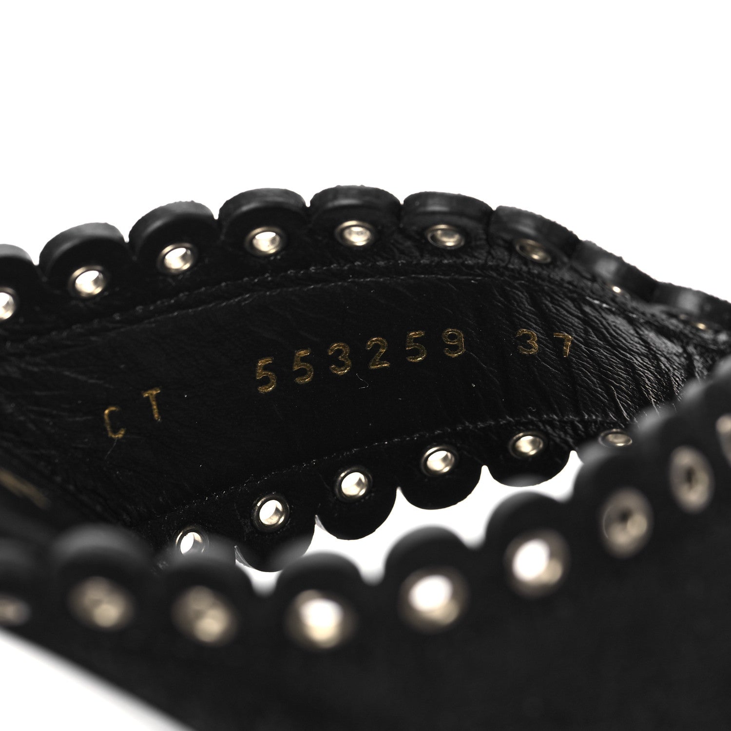 Saint Laurent Suede Eyelet LouLou 70 Mules 37 Black 8 of 8