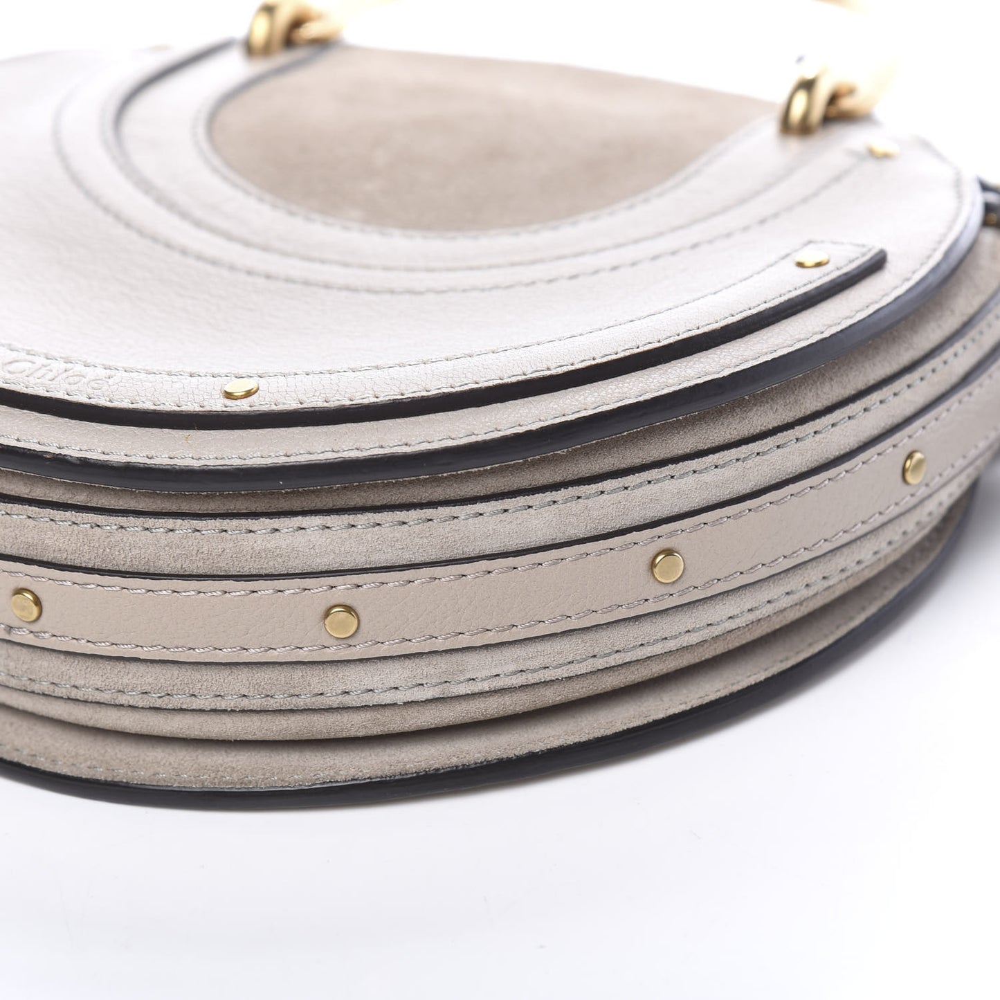 Calfskin Suede Small Pixie Bag Motty Grey