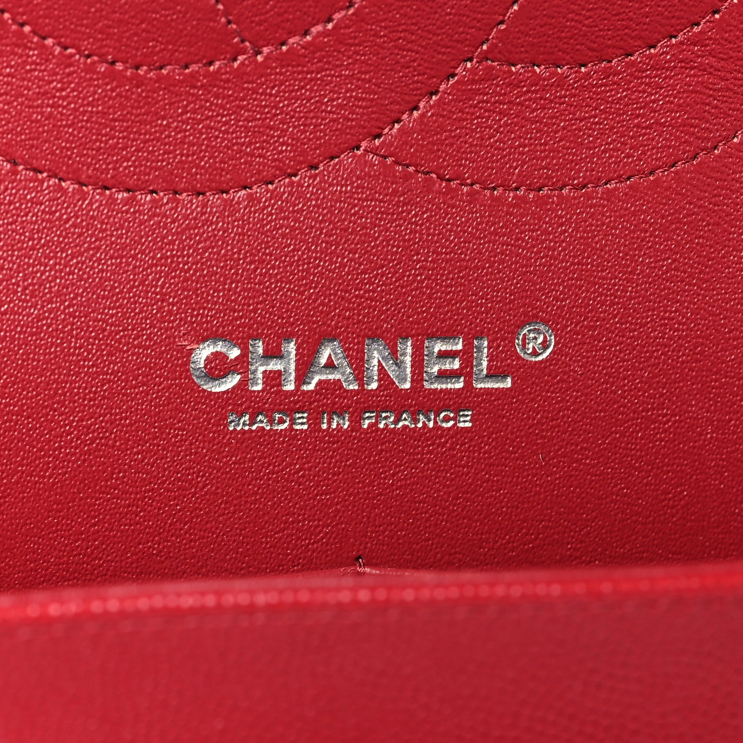 Caviar Quilted Jumbo Double Flap Red