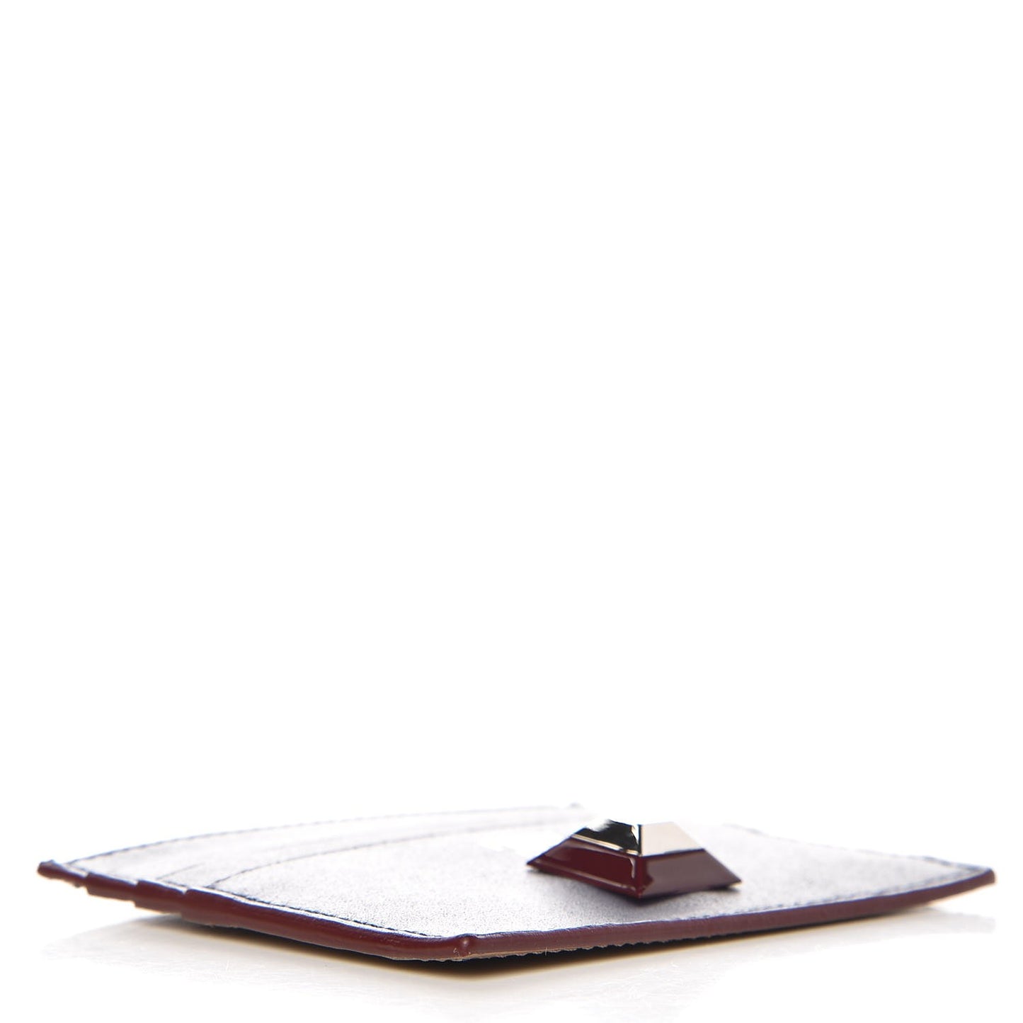 Vitello Liberty Studded Bi-Color Card Holder Blueberry Sand
