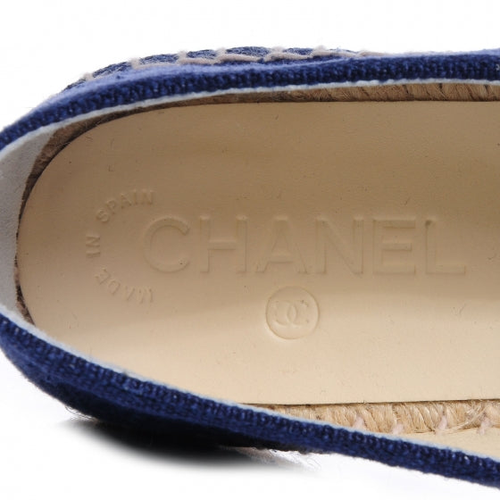 Chanel Denim Canvas Espadrilles 42 Blue Noir 6 of 7