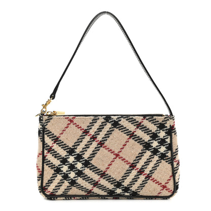 Burberry Wool Check Pochette Beige 1 of 9