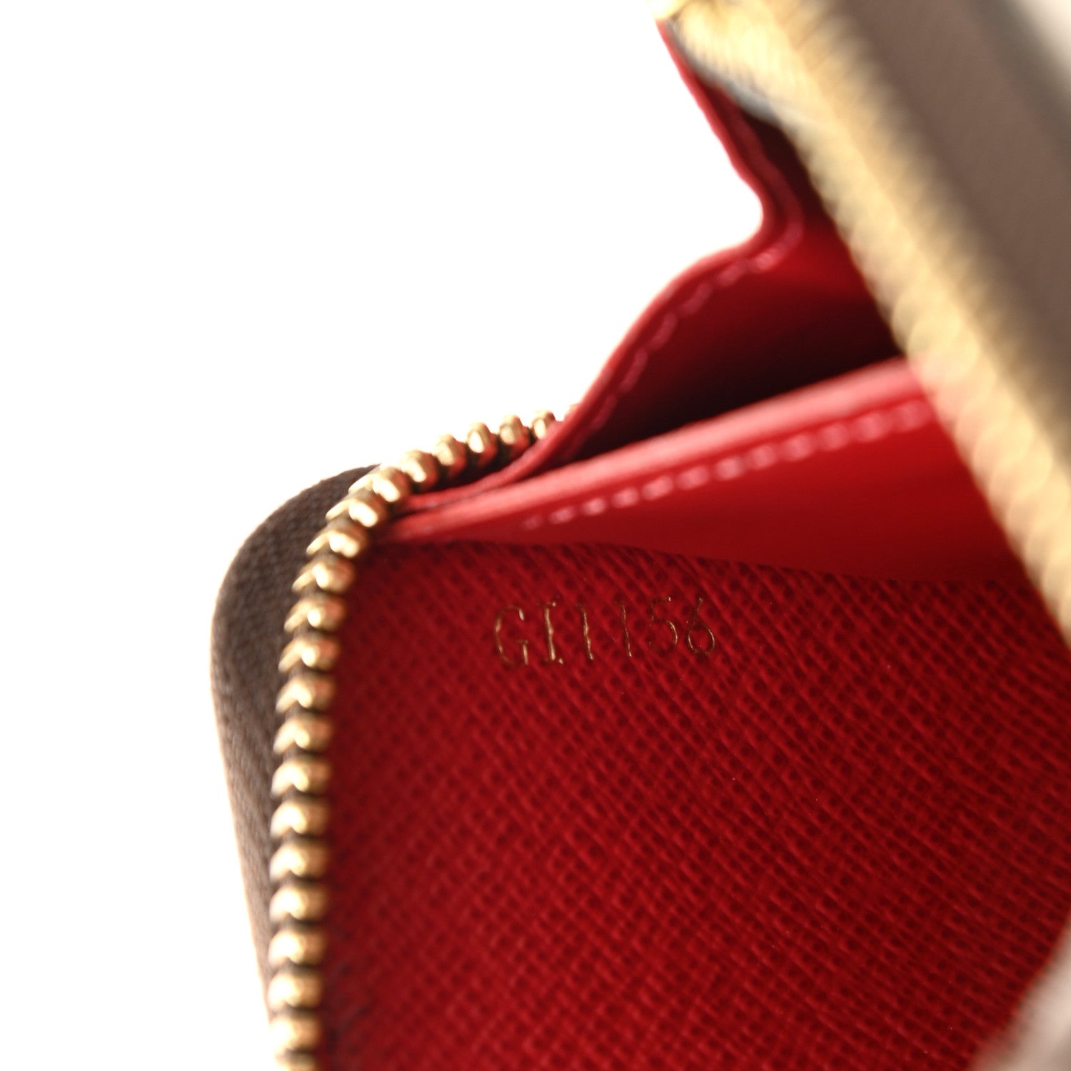Louis Vuitton Damier Ebene Clemence Wallet Cherry 7 of 10
